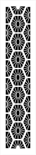 סטנסיל להקת משושה שמש מוארך סיני על ידי סטודיו12 | עיצוב בית דפוס דפוס שמש עשה זאת בעצמך | עיצוב הבית /